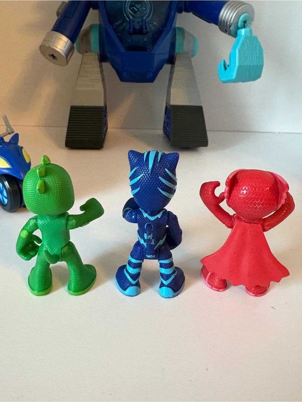 PJ Masks Vehicles Action Figures & Turbo Mover Mech Catboy Owlette Gekko 7 Pcs